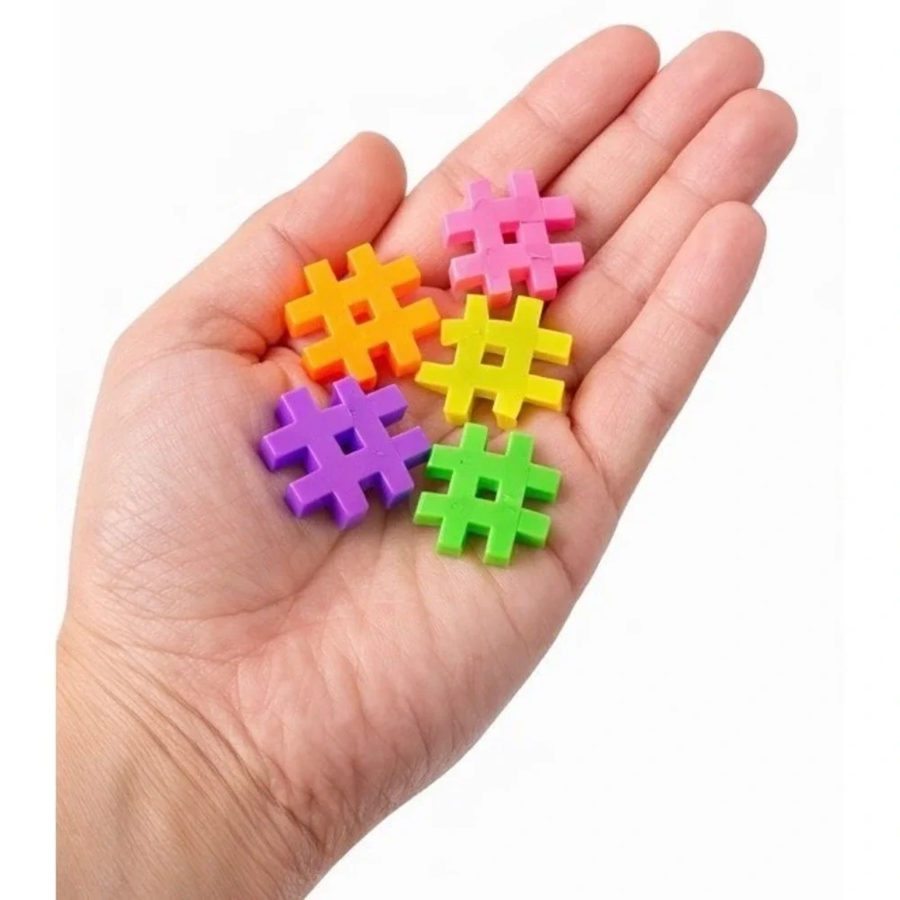 5 Pack‎ Building Blocks Toy Tubes 72pc Each Neon Interlocking Kids STEM Set